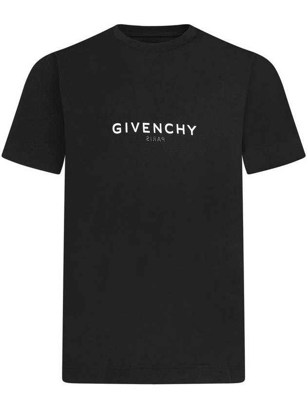 Reverse Logo Short Sleeve T-Shirt Black - GIVENCHY - BALAAN 2