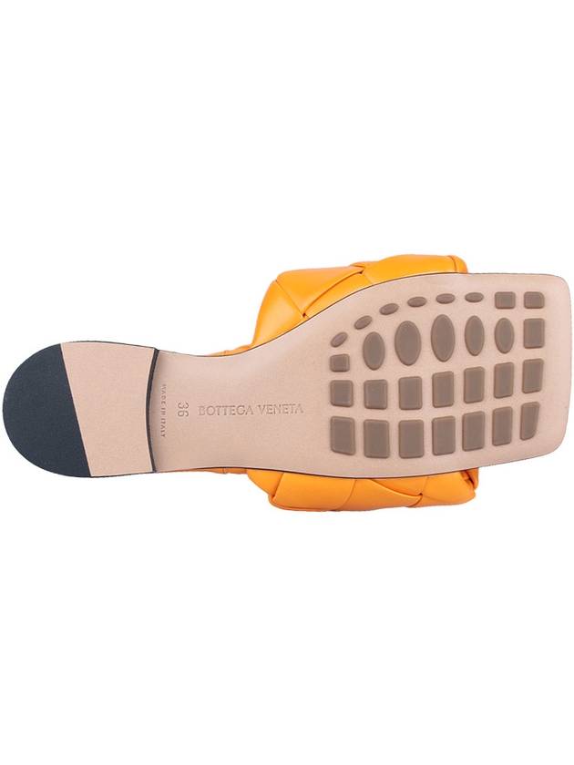 Women's Lido Leather Slippers Orange - BOTTEGA VENETA - BALAAN 10