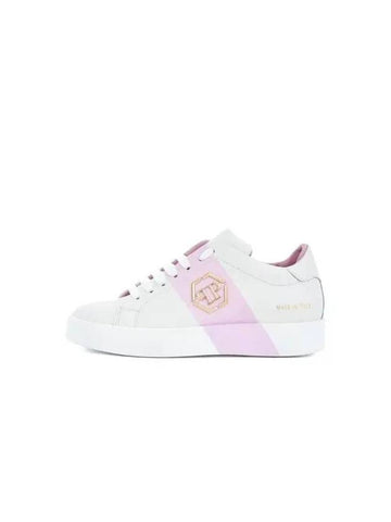 Women's color combination printed hexagon sneakers white 270089 - PHILIPP PLEIN - BALAAN 1