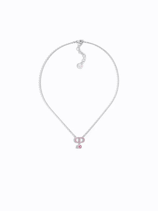 Petit CD Crystals Necklace Silver - DIOR - BALAAN 2