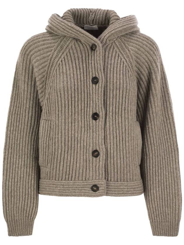 Hooded cashmere cardigan - BRUNELLO CUCINELLI - BALAAN 1