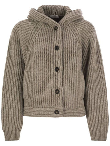 Hooded cashmere cardigan - BRUNELLO CUCINELLI - BALAAN 1