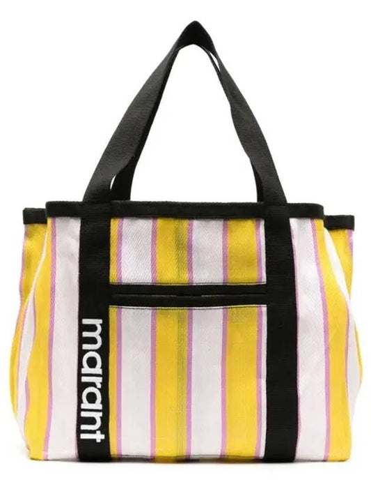 Darwen Striped Nylon Tote Bag Yellow - ISABEL MARANT - BALAAN 2