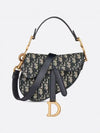 Saddle Oblique Jacquard Mini Shoulder Bag Blue - DIOR - BALAAN 2