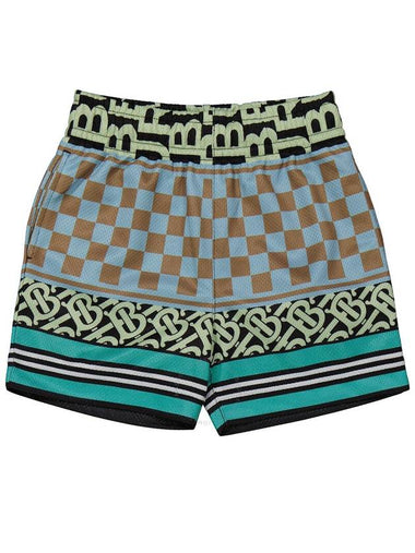 Burberry Boys Jade Blue Montage-Print Mesh Shorts, Size 4Y - BURBERRY - BALAAN 1