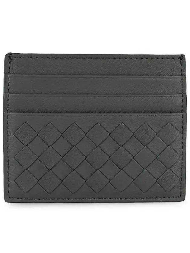 Intrecciato Weaving Card Wallet Grey - BOTTEGA VENETA - BALAAN 3