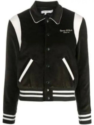 SR Sport Corduroy Varsity Jacket Dark GreenWhite JAAW233DO 289 Sports 1342059 - SPORTY & RICH - BALAAN 1