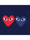 Double Heart Wappen Short Sleeve T-Shirt Navy - COMME DES GARCONS - BALAAN 6