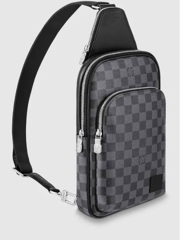 Avenue AVENUE Leather Sling Bag Black Silver - LOUIS VUITTON - BALAAN 4