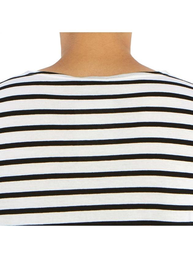 Minquiers Modern Stripe Long Sleeve T-Shirt Neige Noir - SAINT JAMES - BALAAN 10