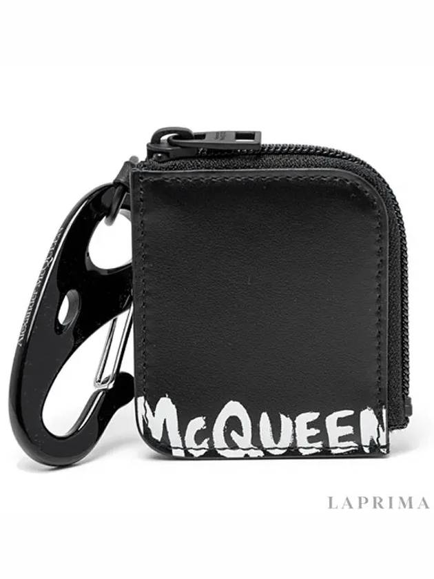 logo coin purse black - ALEXANDER MCQUEEN - BALAAN.