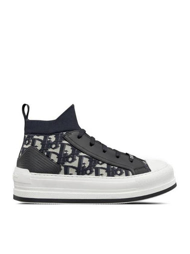 Walk N Platform High Top Sneakers Deep Blue - DIOR - BALAAN 1