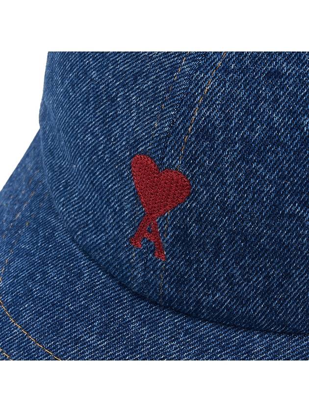 De Coeur Denim Ball Cap Blue - AMI - BALAAN 7