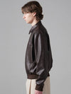 Leather Blouson Dark Brown - FILLCHIC - BALAAN 3