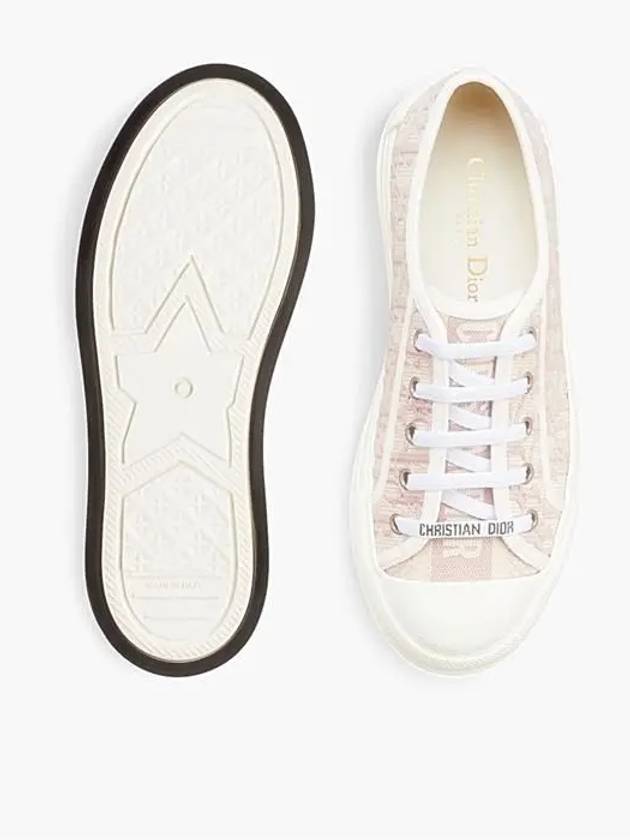 Walk'n' Platform Oblique Embroidered Low Top Sneakers Pink - DIOR - BALAAN 5