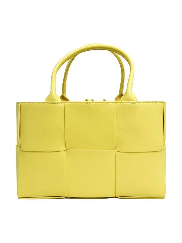 S BV Intrecciato Arco Leather Tote Bag Small Sherbet - BOTTEGA VENETA - BALAAN 3