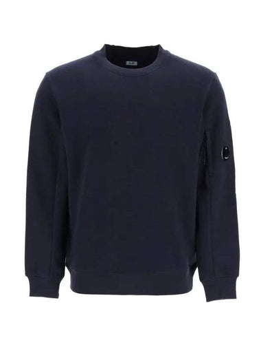 Diagonal Raised Fleece Sweatshirt Navy - CP COMPANY - BALAAN 1