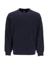 Diagonal Raised Fleece Sweatshirt Navy - CP COMPANY - BALAAN 1