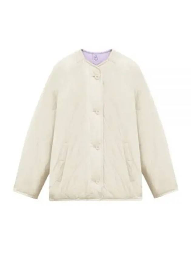 Nesme Reversible Quilted Single Coat Beige Lilac - ISABEL MARANT - BALAAN 2