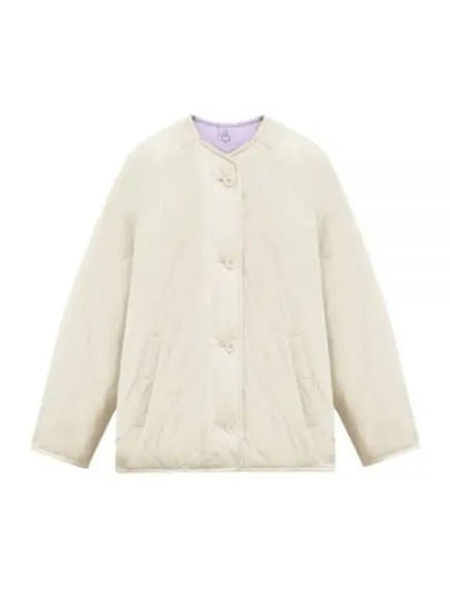 Nesme Reversible Quilted Single Coat Beige Lilac - ISABEL MARANT - BALAAN 2