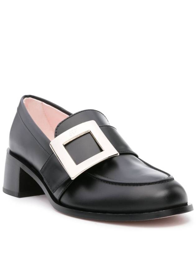 Viv' Ranger Metal Buckle Leather Loafers Black - ROGER VIVIER - BALAAN 4