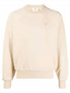 Cotton Heart Logo Sweatshirt Vanilla - AMI - BALAAN 2