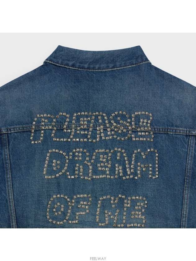 Trucker Denim Jacket Blue - CELINE - BALAAN 5