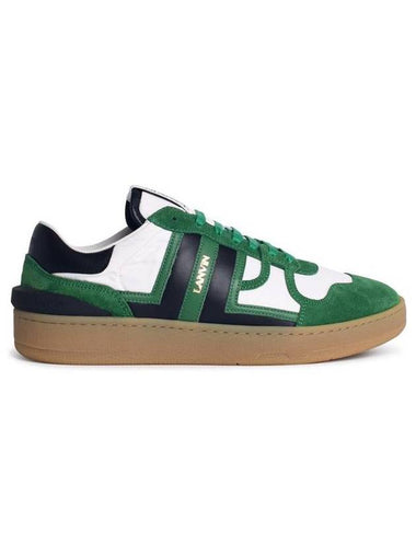 Lanvin 'Clay' Green Leather Blend Sneakers - LANVIN - BALAAN 1