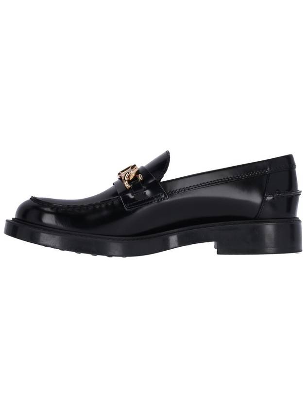 Horsebit Chain Leather Loafer Black - TOD'S - BALAAN 4