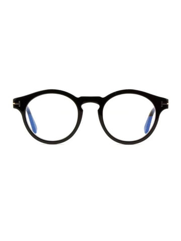 Eyewear Round Acetate Eyeglasses Black - TOM FORD - BALAAN 1