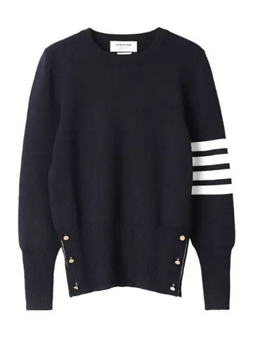 diagonal stripe Milano stitch wool knit women - THOM BROWNE - BALAAN 1