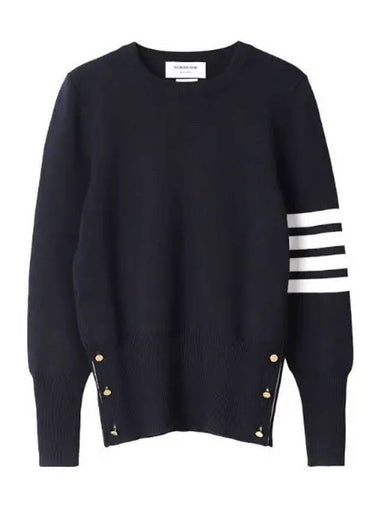 Diagonal stripe Milanese stitch wool knit - THOM BROWNE - BALAAN 1