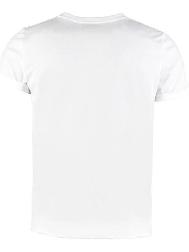 Men's Small Logo Short Sleeve T-Shirt White - SAINT LAURENT - BALAAN 3