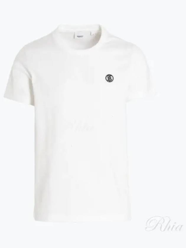 TB Logo Short Sleeve T-shirt White - BURBERRY - BALAAN 2