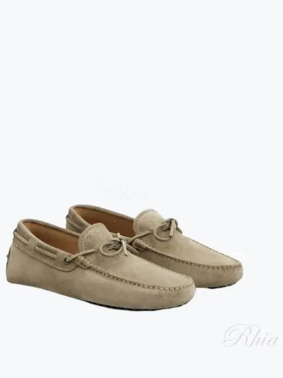 Men's Gommino Suede Driving Shoes Beige - TOD'S - BALAAN 2