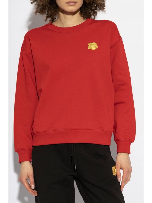 Kenzo Sweatshirt With Embroidered Logo, Women's, Red - KENZO - BALAAN 3