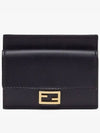 FF Baguette Flap Card Wallet Black - FENDI - BALAAN 2