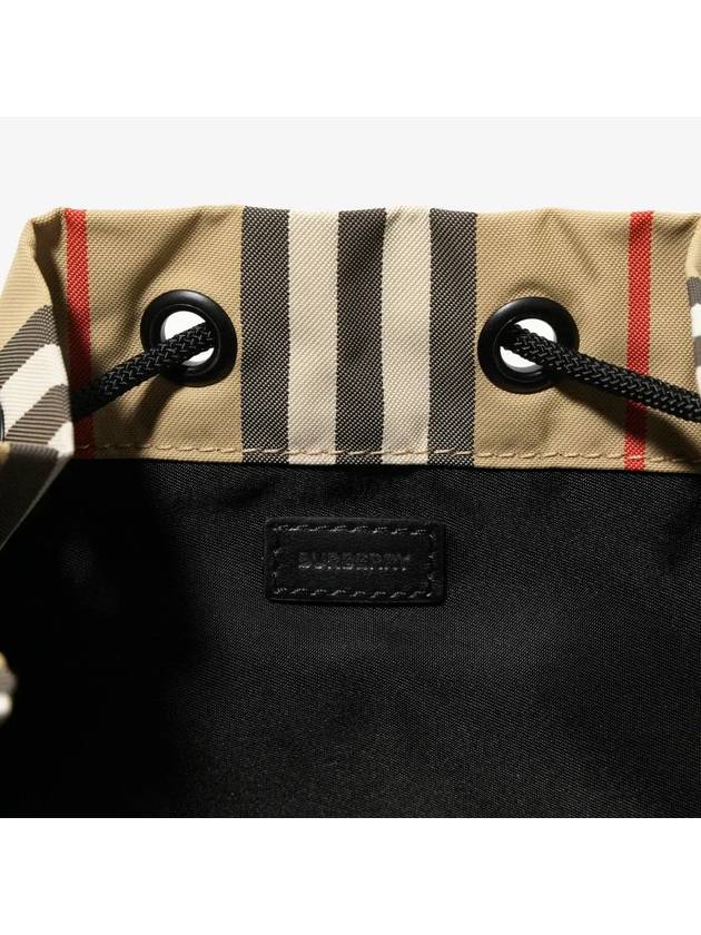 Icon Stripe Econyl Drawcord Bucket Bag Archive Beige - BURBERRY - BALAAN 8