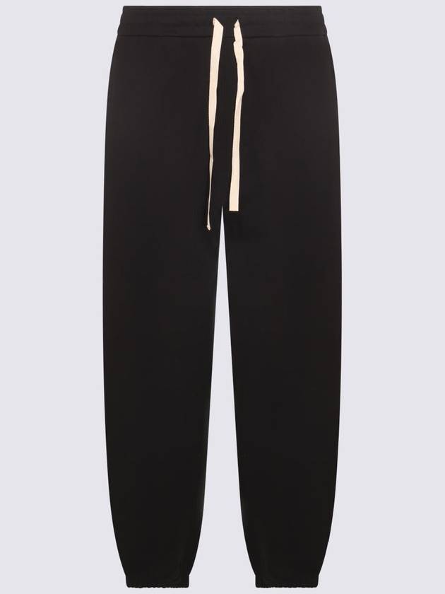 Men's Cotton Jersey Track Pants Black - JIL SANDER - BALAAN 5