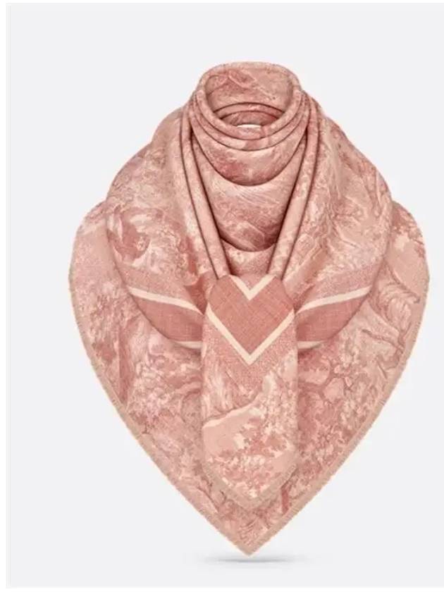 Toile De Jouy Sauvage Silk Scarf Rose - DIOR - BALAAN 3