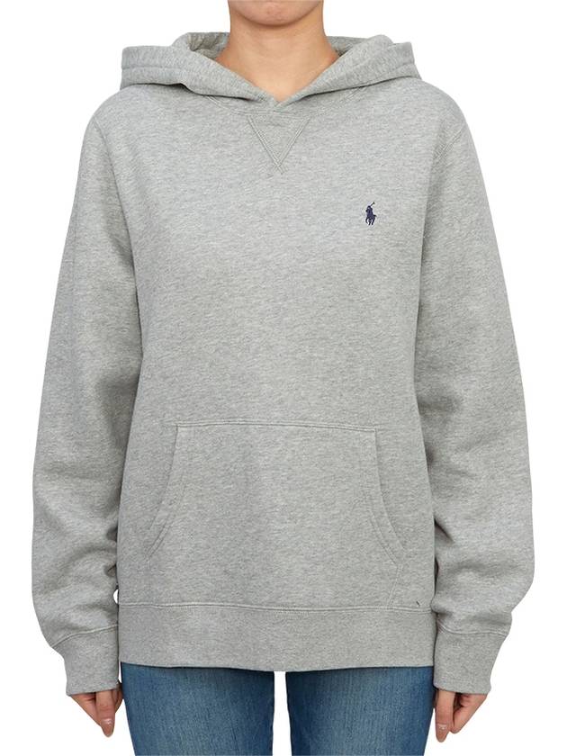 Kids Embroidered Logo Hoodie Grey - POLO RALPH LAUREN - BALAAN 2