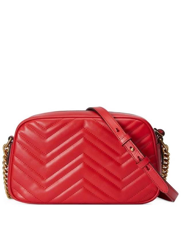 Small Leather Shoulder Bag Red - GUCCI - BALAAN 3