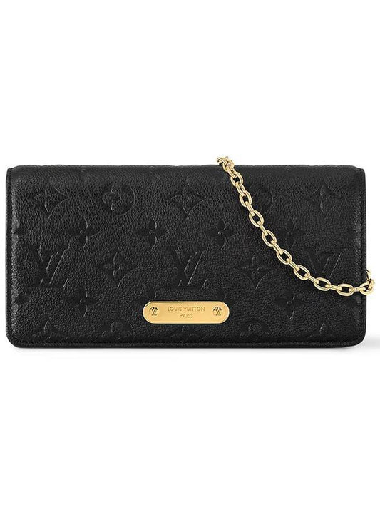 On Chain Lily Monogram Long Wallet Black - LOUIS VUITTON - BALAAN 1