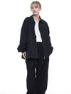 Women s SCWJ BK Seersucker Collar Windbreaker Jumper Black - CHANCE'S NOI - BALAAN 1