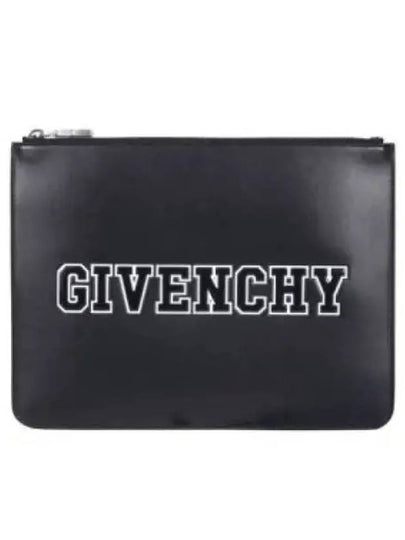 Logo Zipper Clutch Bag Black - GIVENCHY - BALAAN 2