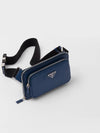 Saffiano Leather Belt Bag Blue - PRADA - BALAAN 4