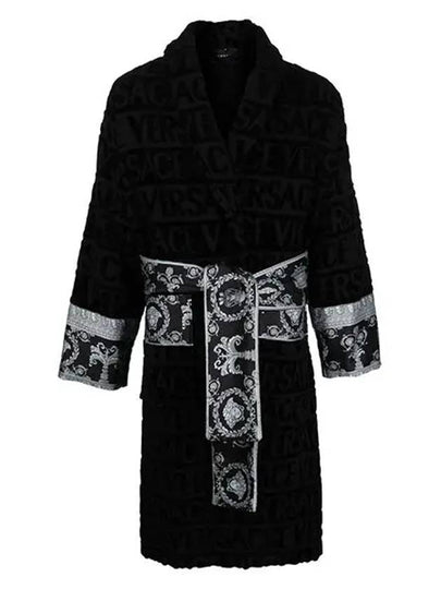 Baroque Pattern Bathrobe Lounge Wear Black - VERSACE - BALAAN 2