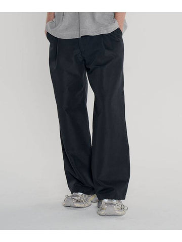 WIDE CHINO PANTS BLACK - INTERSECTION - BALAAN 1