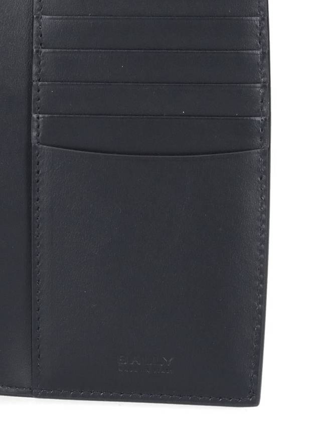 Logo Leather Bifold Wallet Black - BALLY - BALAAN 5