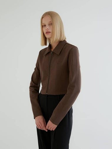 Luster Short Zip Up Jacket Brown - LE SOLEIL MATINEE - BALAAN 1